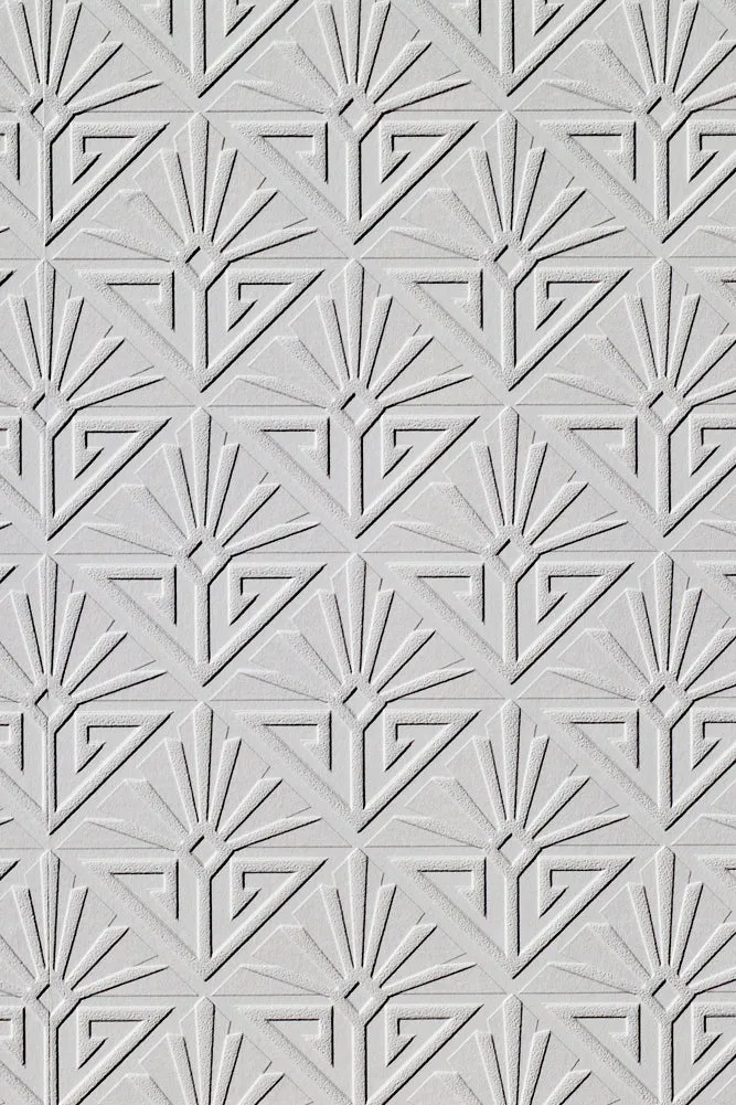Anaglypta Deco Paradiso Wallpaper - White