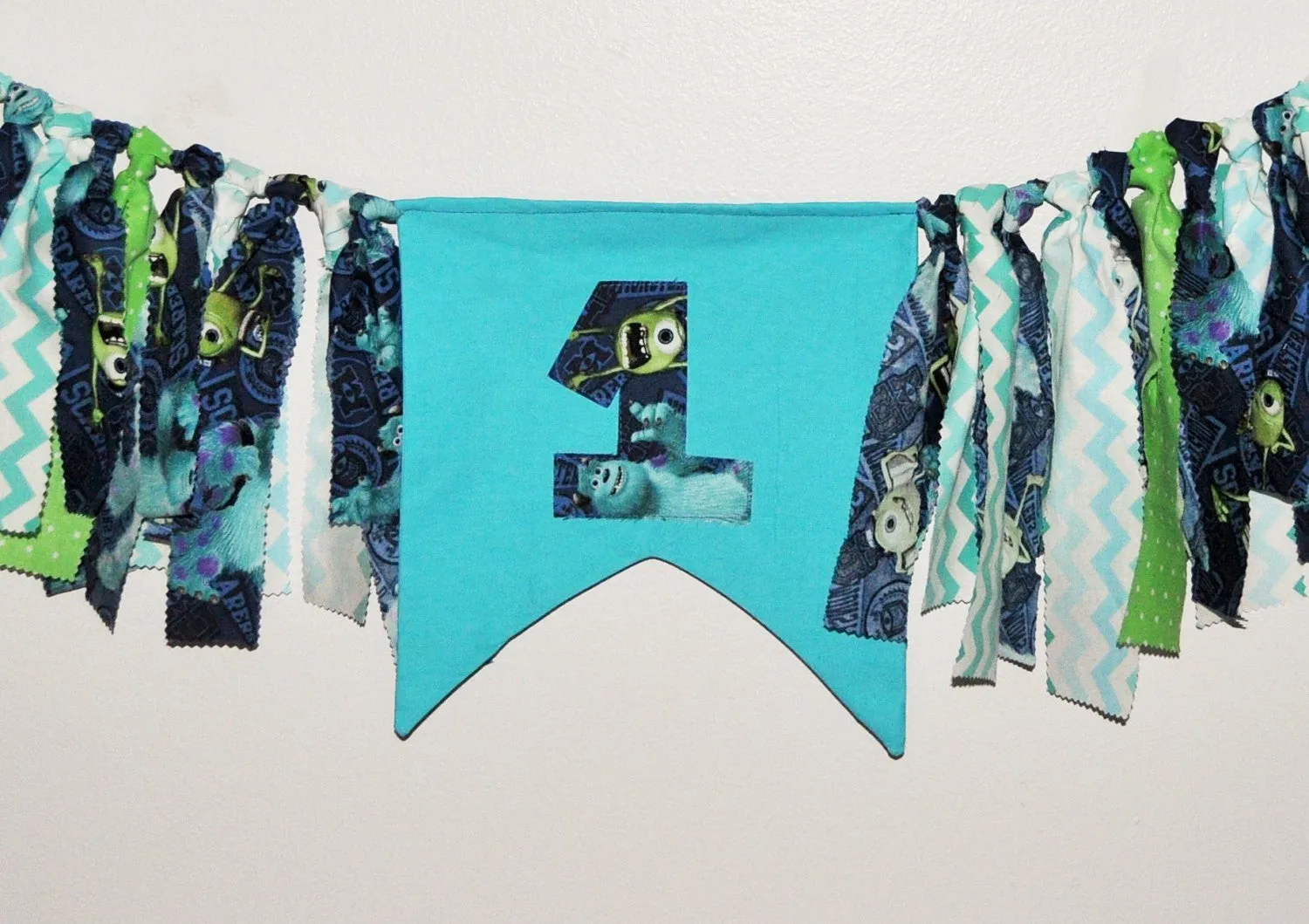 Baby's First Birthday/ High Chair Banner/ One Banner/ Birthday Banner/ Baby Banner/Monsters Inc High Chair Banner/ First Birthday Photo Prop