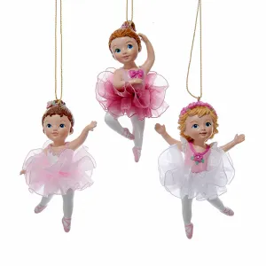 Ballerina Girl Ornament, 3 Assorted