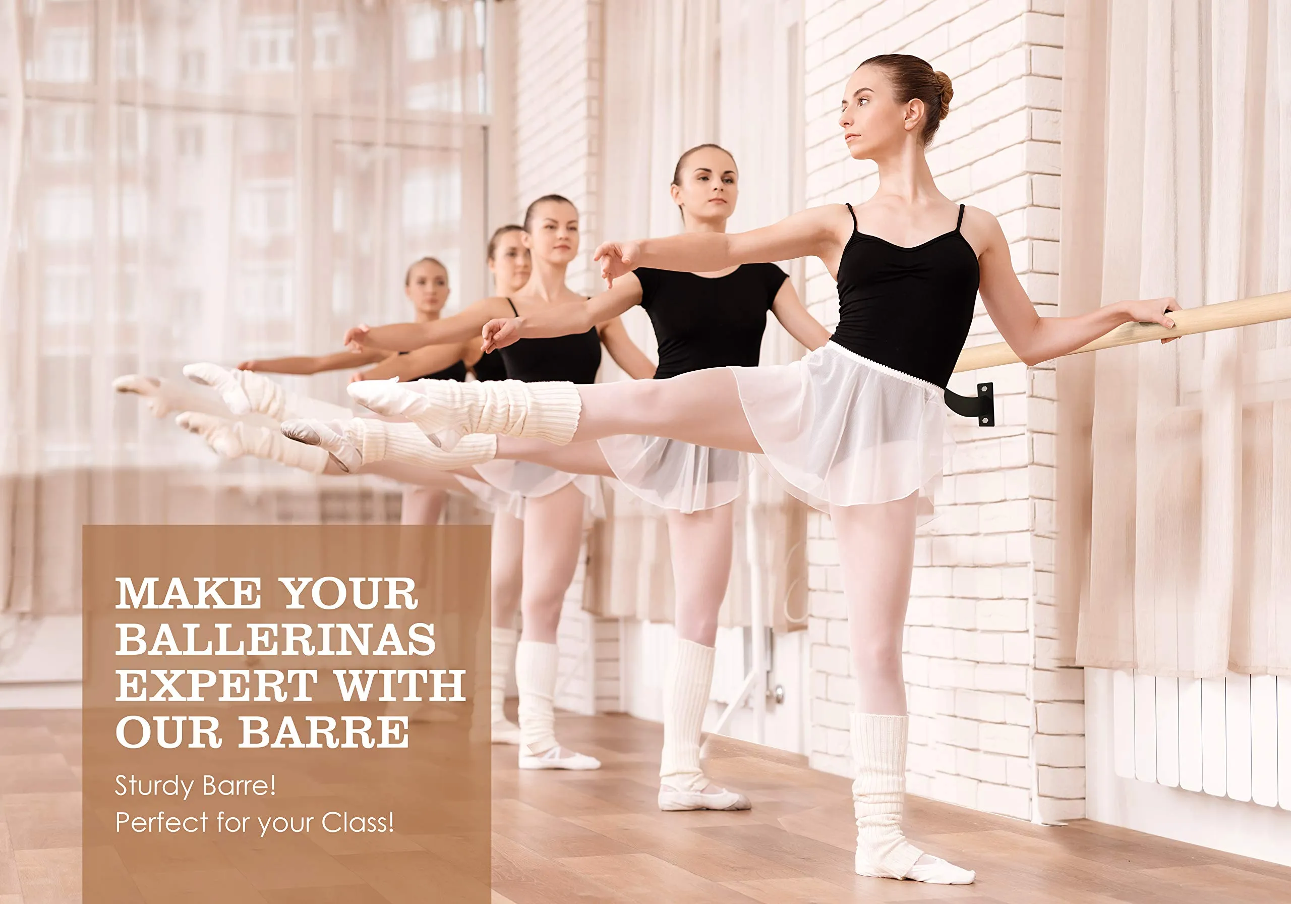 Ballet Barre For Home Wall Mounted Ballet Bar Includes Turning Board Premium Wood Does