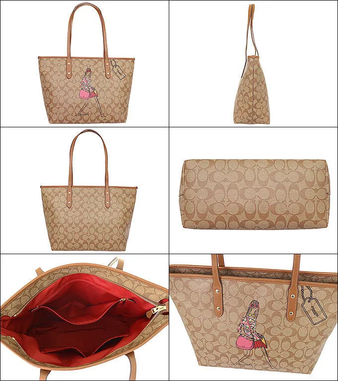 COACH BONNIE CASHIN CITY ZIP TOTE IN SIGNATURE COATED CANVAS