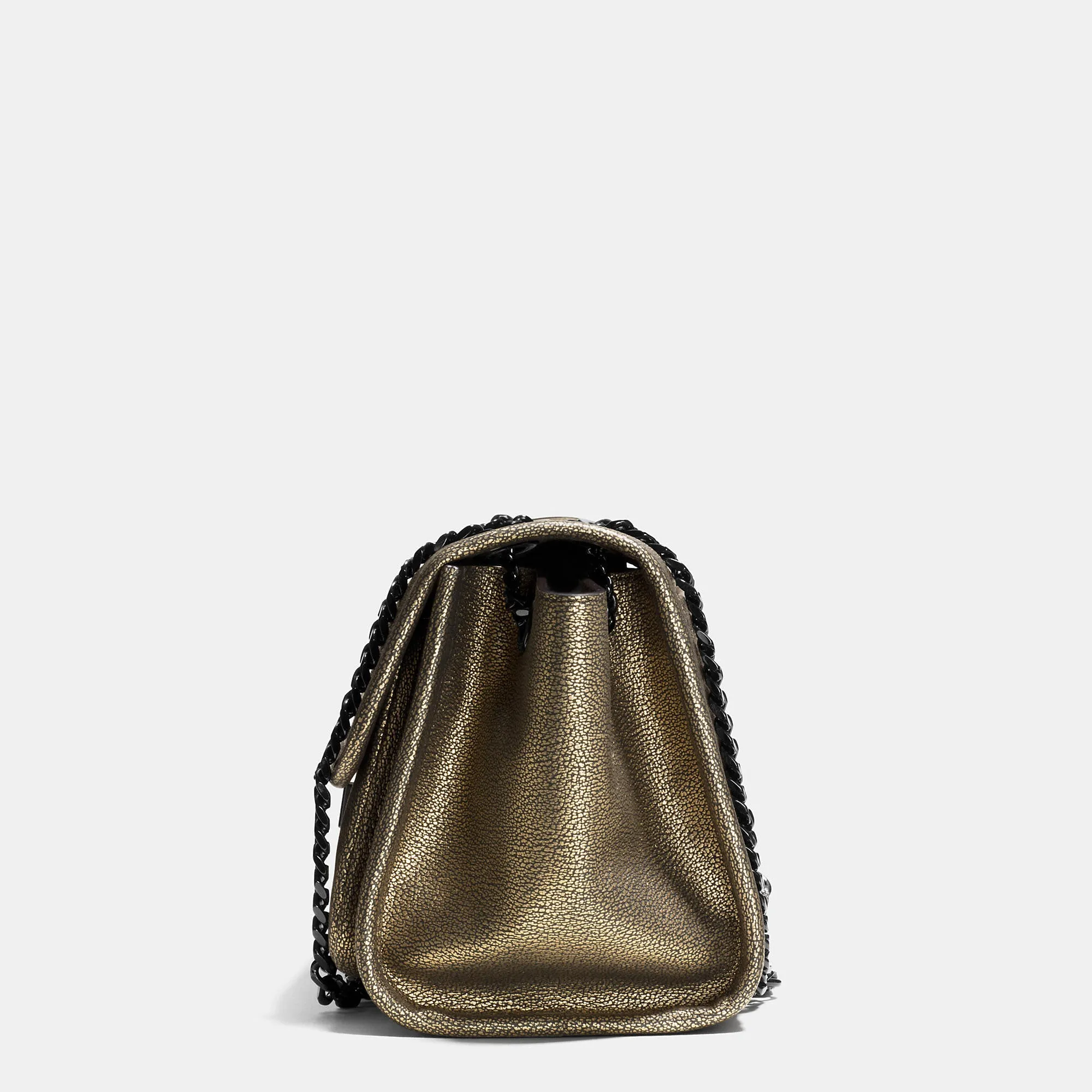 COACH RANGER FLAP CROSSBODY IN METALLIC LEATHER