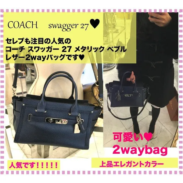 COACH SWAGGER 27 IN PEBBLE LEATHER