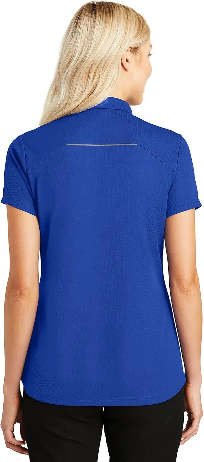 Custom Embroidered Polo Shirts for Ladies - Pinpoint Mesh Quarter Zip Personalized Embroidery Polos