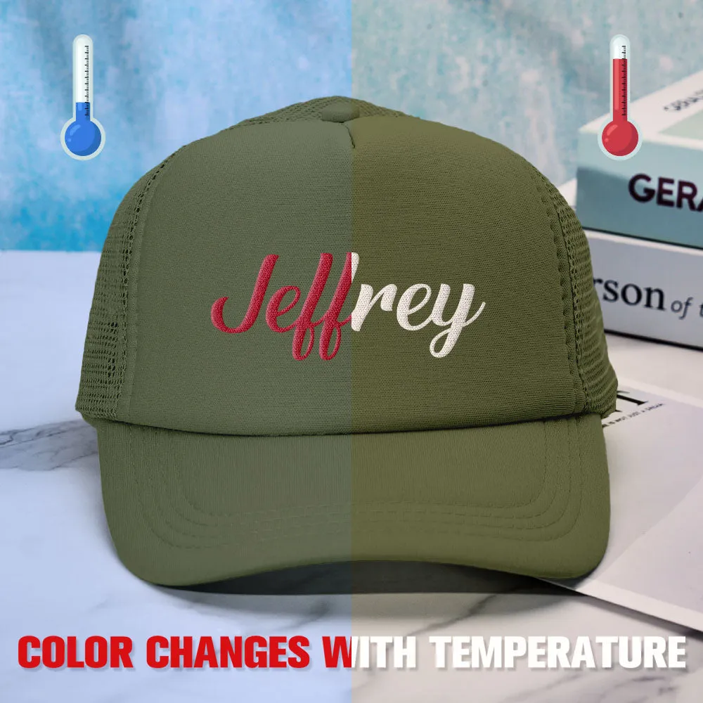 Custom Puff Print Trucker Hat Personalized Temperature-sensitive Foam Trucker Caps