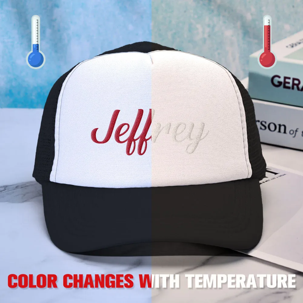 Custom Puff Print Trucker Hat Personalized Temperature-sensitive Foam Trucker Caps
