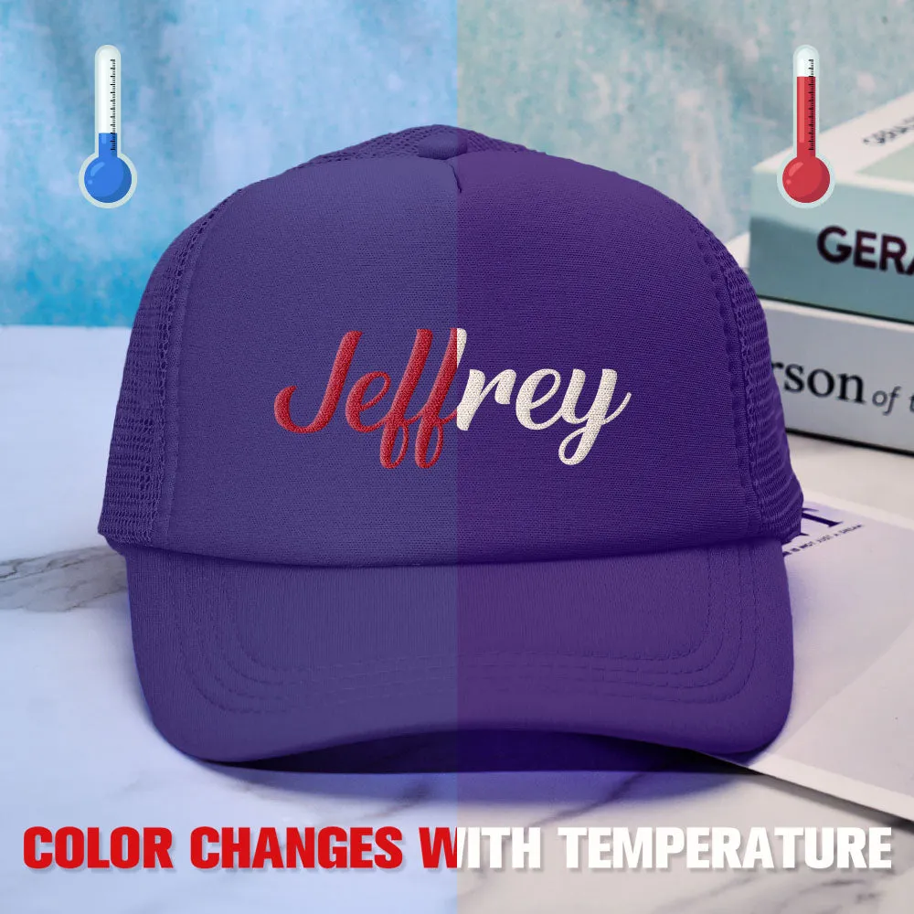 Custom Puff Print Trucker Hat Personalized Temperature-sensitive Foam Trucker Caps