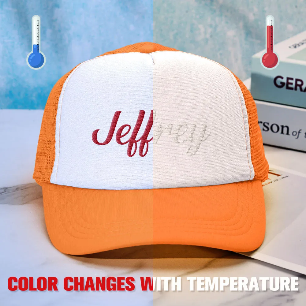 Custom Puff Print Trucker Hat Personalized Temperature-sensitive Foam Trucker Caps