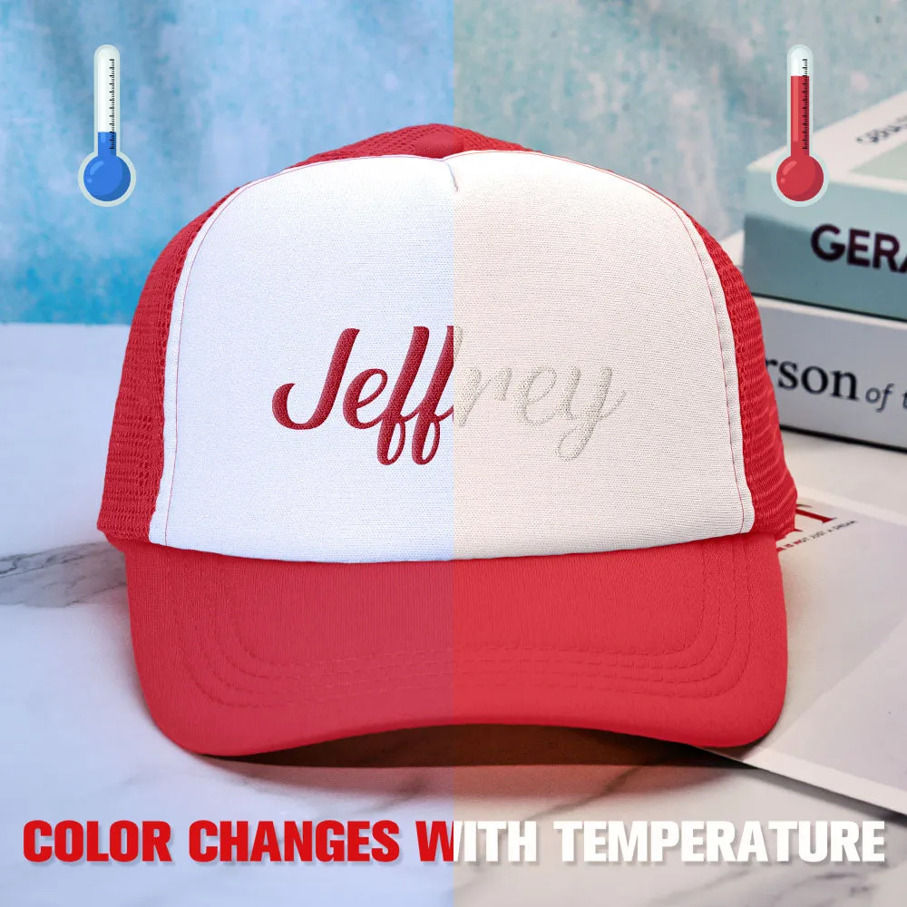 Custom Puff Print Trucker Hat Personalized Temperature-sensitive Foam Trucker Caps