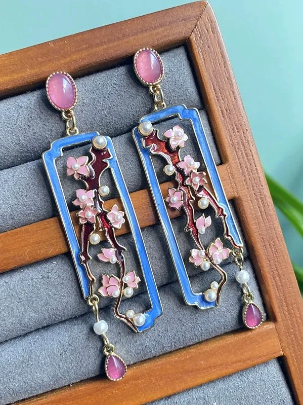 Dangle Earrings: Cherry Blossoms