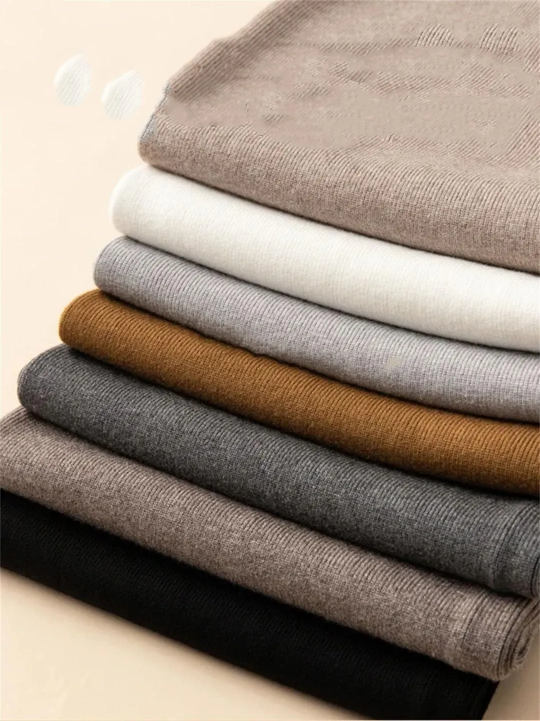 DBFBDTU Women Knit Thick Loose Pants Solid Wide Leg Soft Trousers Business Casual Warm Pants