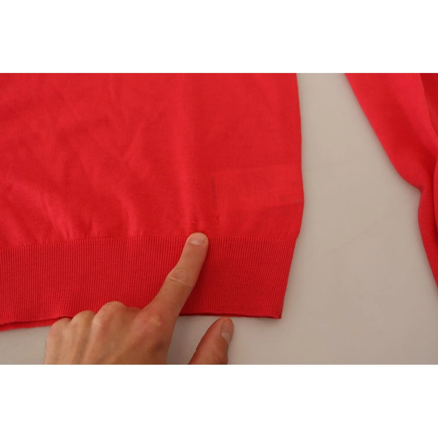 Dsquared² Red Wool Long Sleeves Crewneck Pullover Sweater