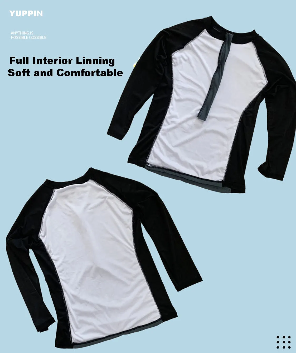 Fancydresswale Men's Full Sleeve Swimming Suit, Beach wear Quick Dry Surfing Dress, Men Full Body Swimsuit