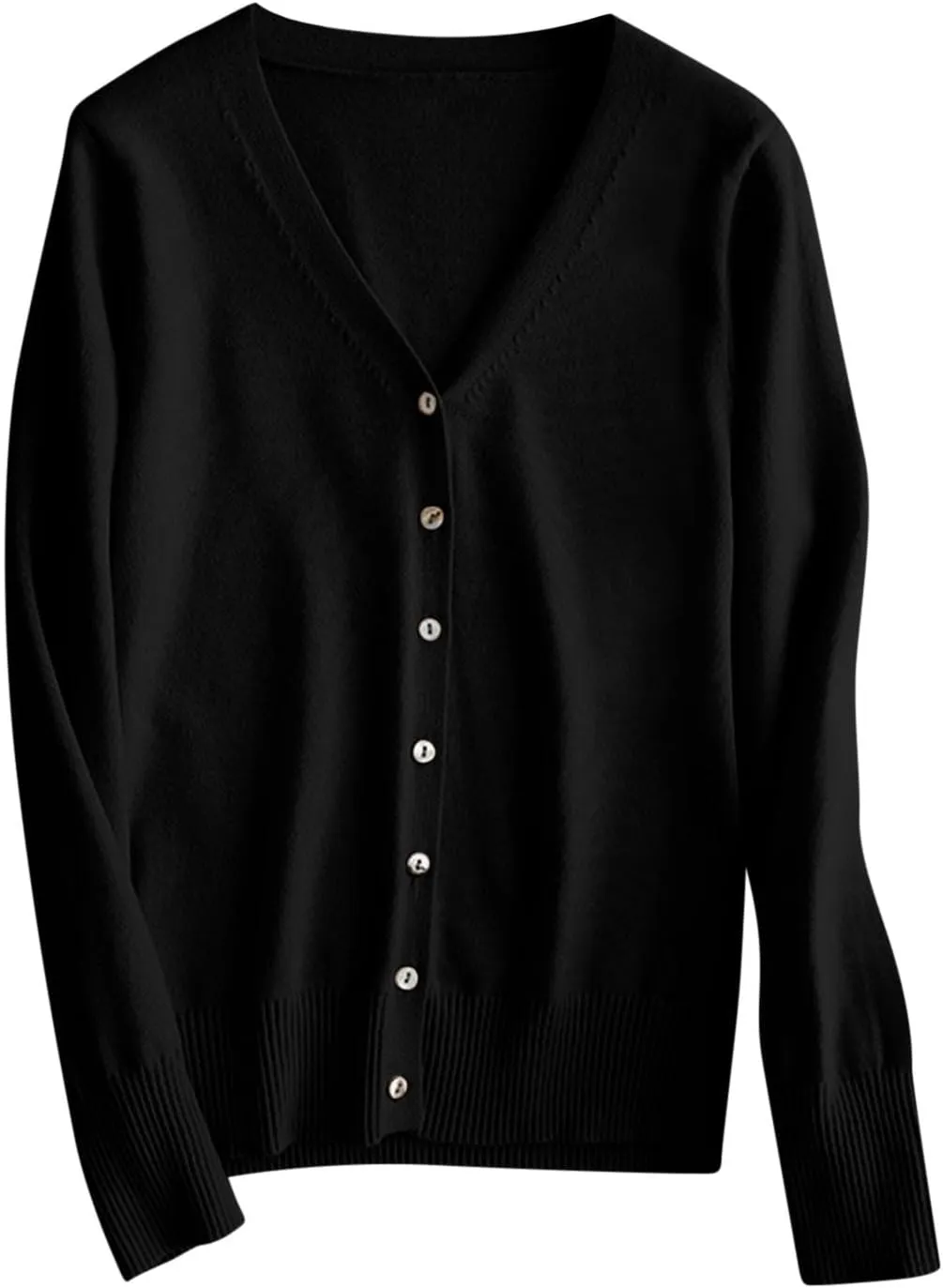 for Ladies Fall Winter Long Sleeve Vneck Sweater Loose Fit Oversized Crochet Warm Knit Cardigan Basic Women 2025