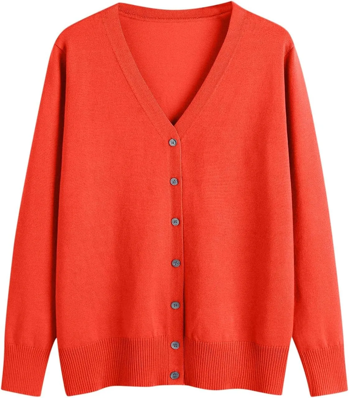 for Ladies Fall Winter Long Sleeve Vneck Sweater Loose Fit Oversized Crochet Warm Knit Cardigan Basic Women 2025