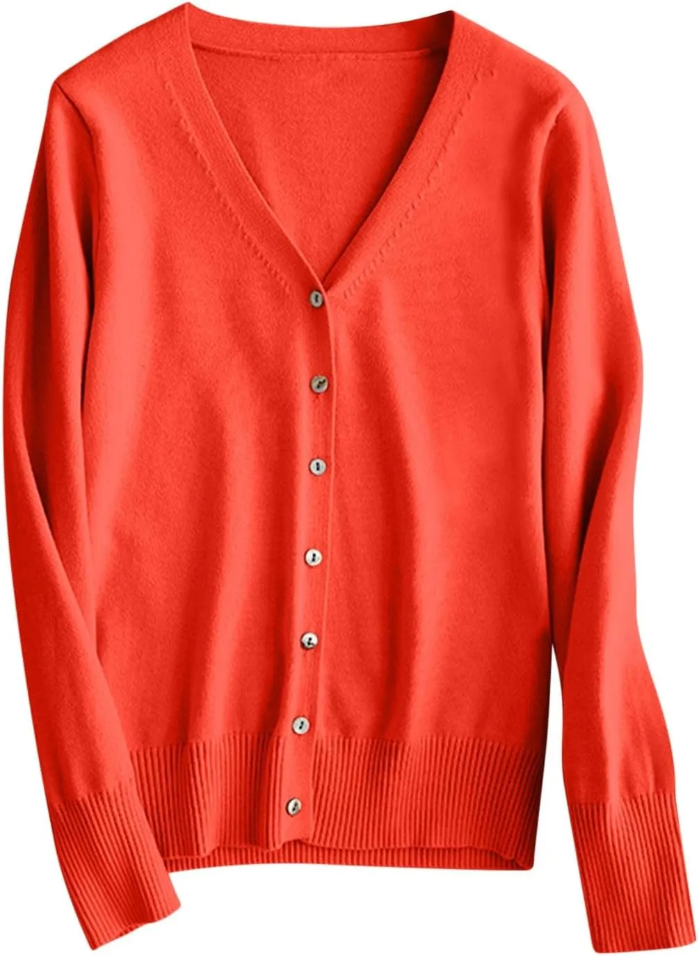 for Ladies Fall Winter Long Sleeve Vneck Sweater Loose Fit Oversized Crochet Warm Knit Cardigan Basic Women 2025