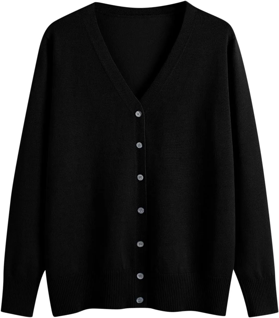 for Ladies Fall Winter Long Sleeve Vneck Sweater Loose Fit Oversized Crochet Warm Knit Cardigan Basic Women 2025