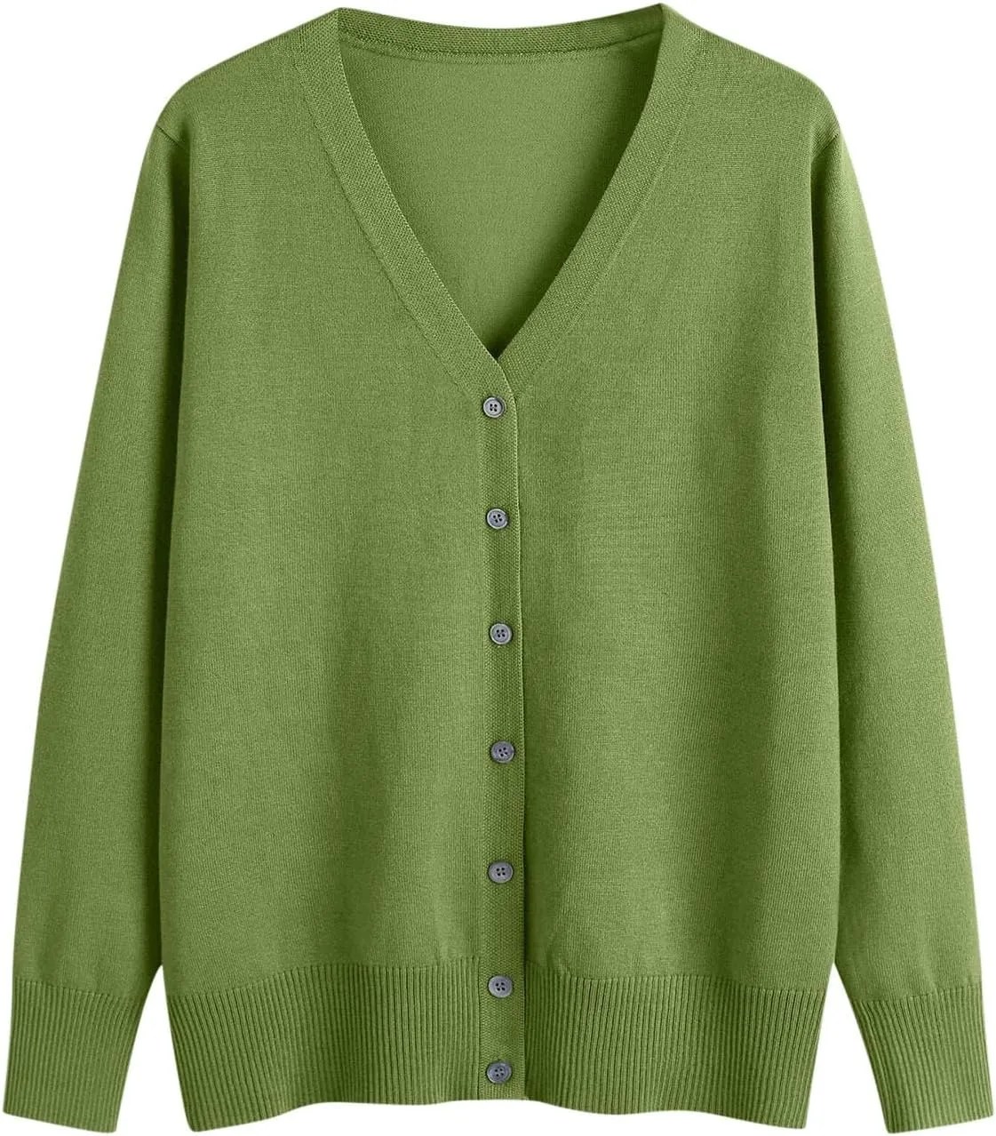 for Ladies Fall Winter Long Sleeve Vneck Sweater Loose Fit Oversized Crochet Warm Knit Cardigan Basic Women 2025