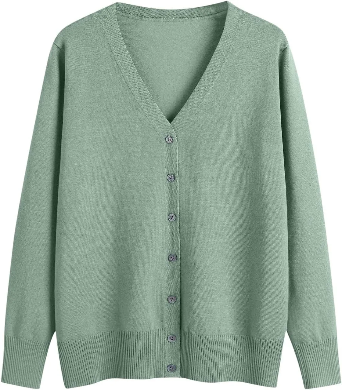 for Ladies Fall Winter Long Sleeve Vneck Sweater Loose Fit Oversized Crochet Warm Knit Cardigan Basic Women 2025