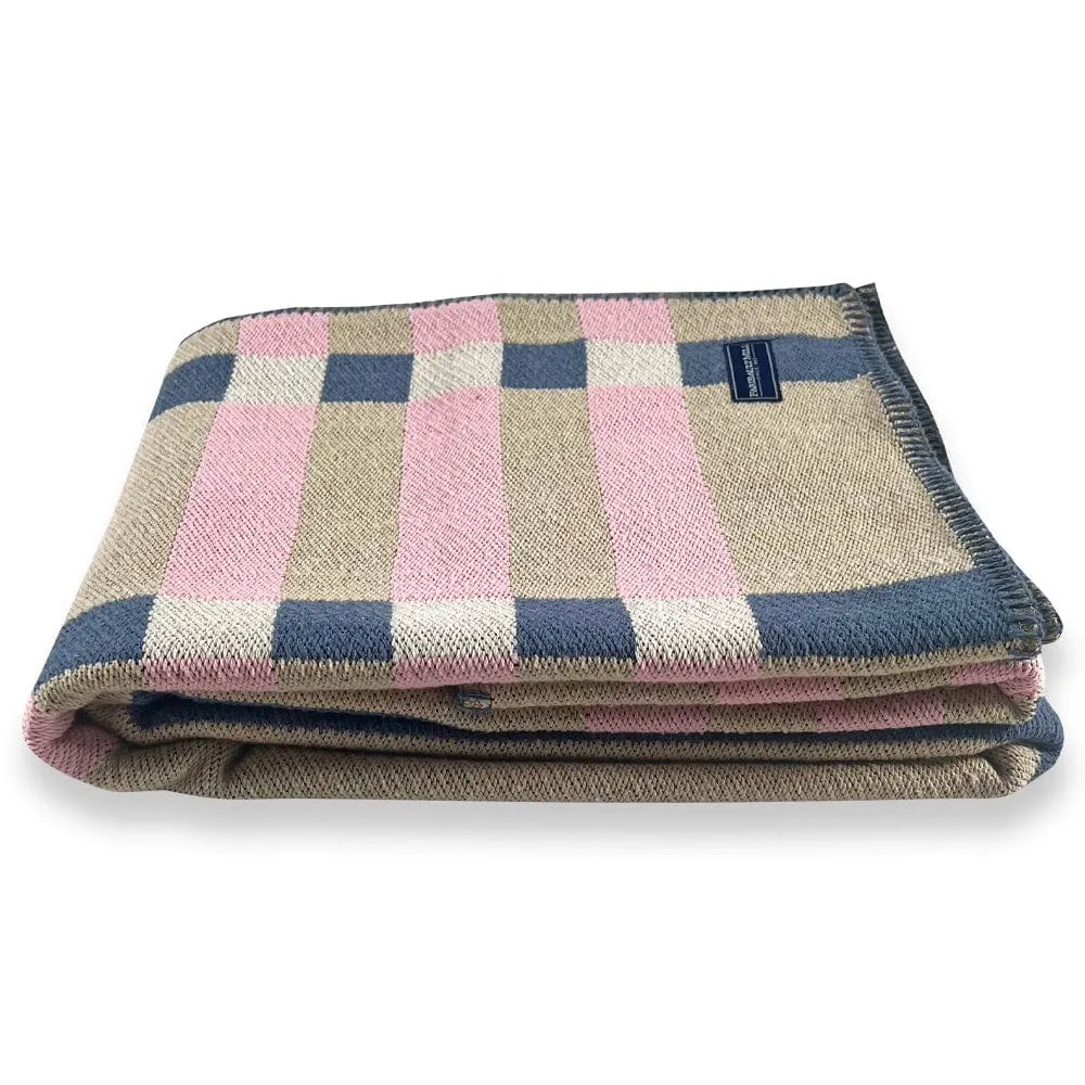 Frame Plaid Cotton Throw - Beige