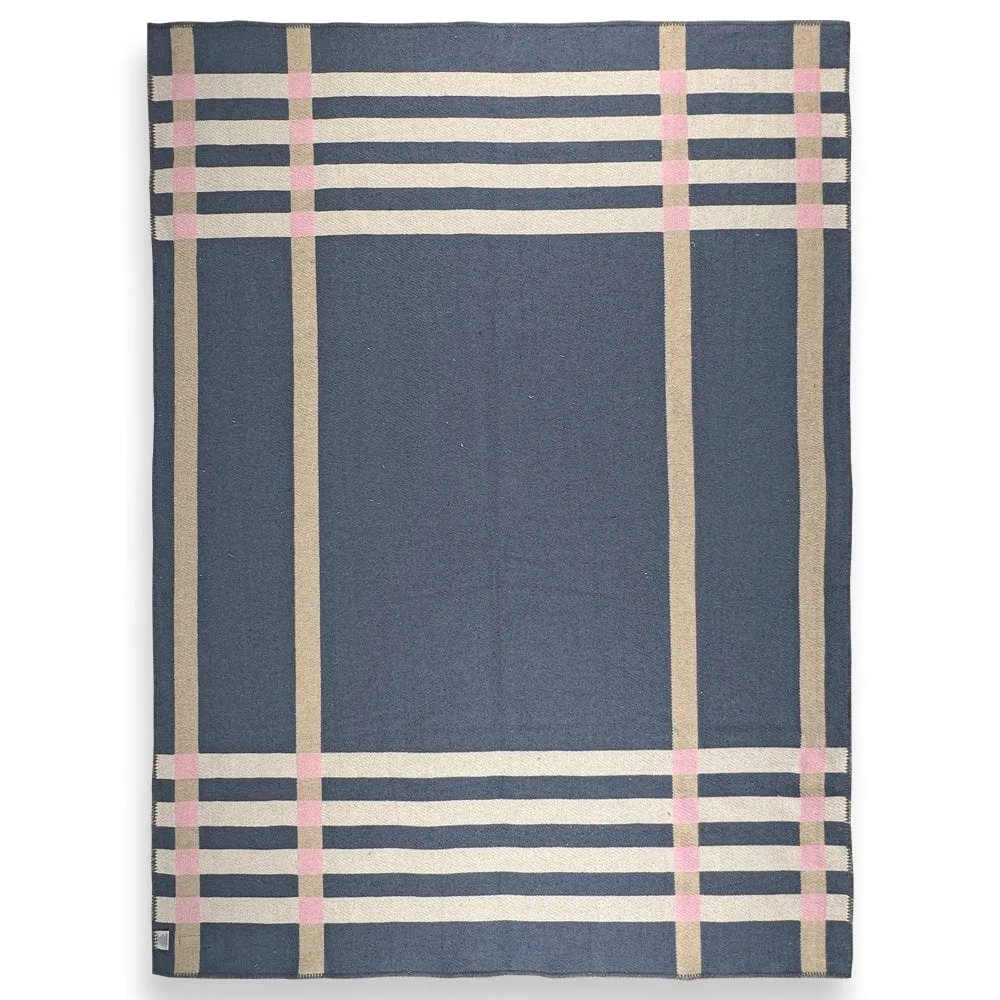 Frame Plaid Cotton Throw - Beige