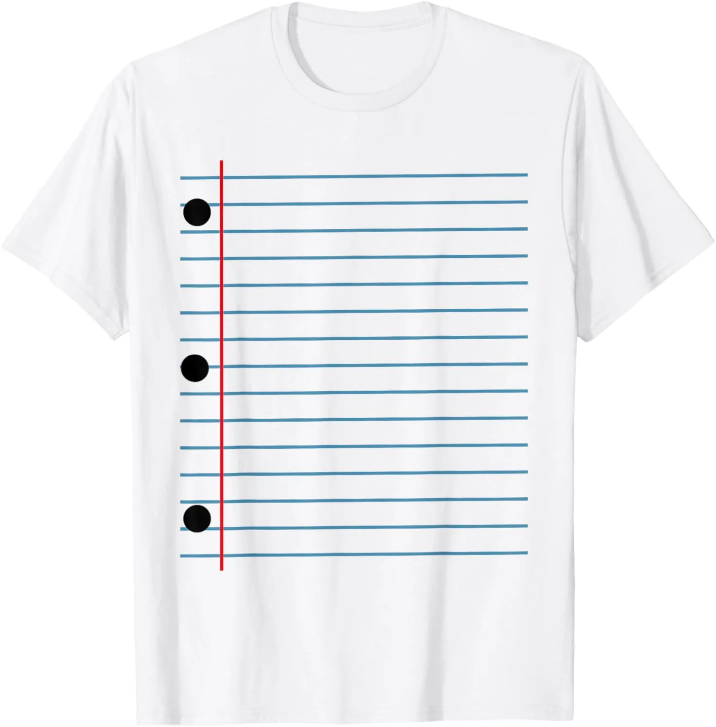Funny Lined Notebook Paper Group Halloween Costume T-Shirt