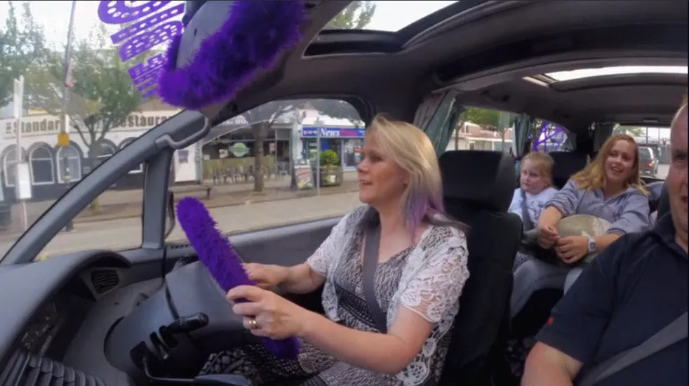 Gorgeous Purple faux fur fuzzy car steering wheel cover