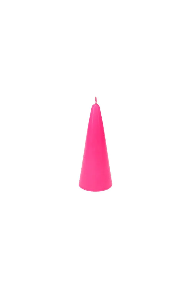 Hot Pink Cone Shaped Candle - 2 Sizes Available