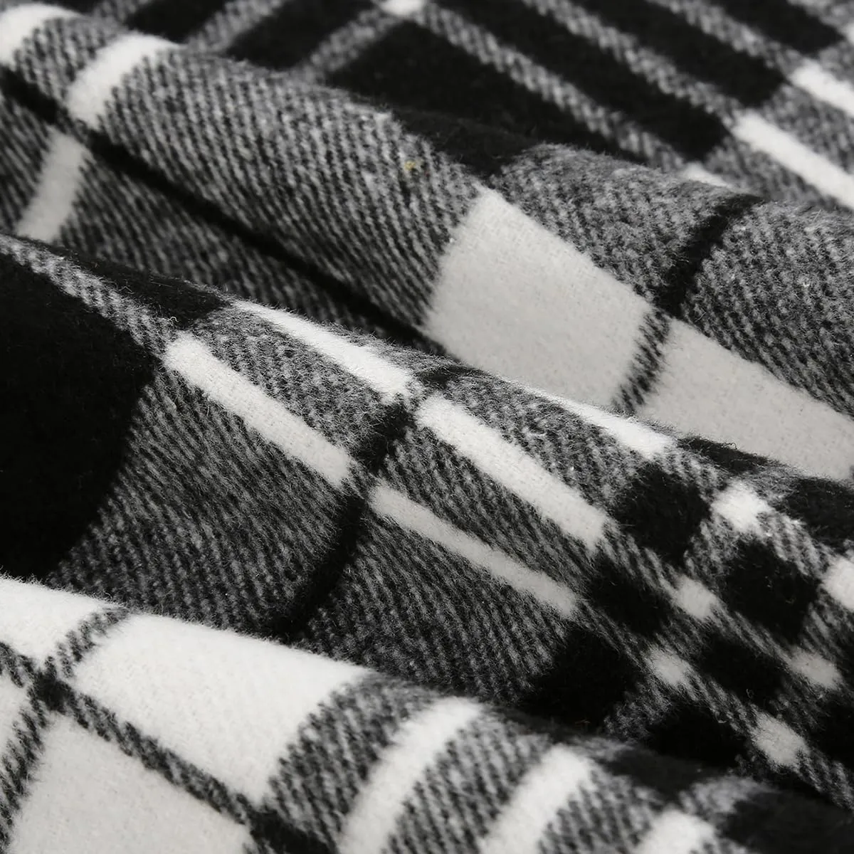 IDEALSANXUN Womens Fall Winter High Waisted Wool Plaid A-line Long Skirt