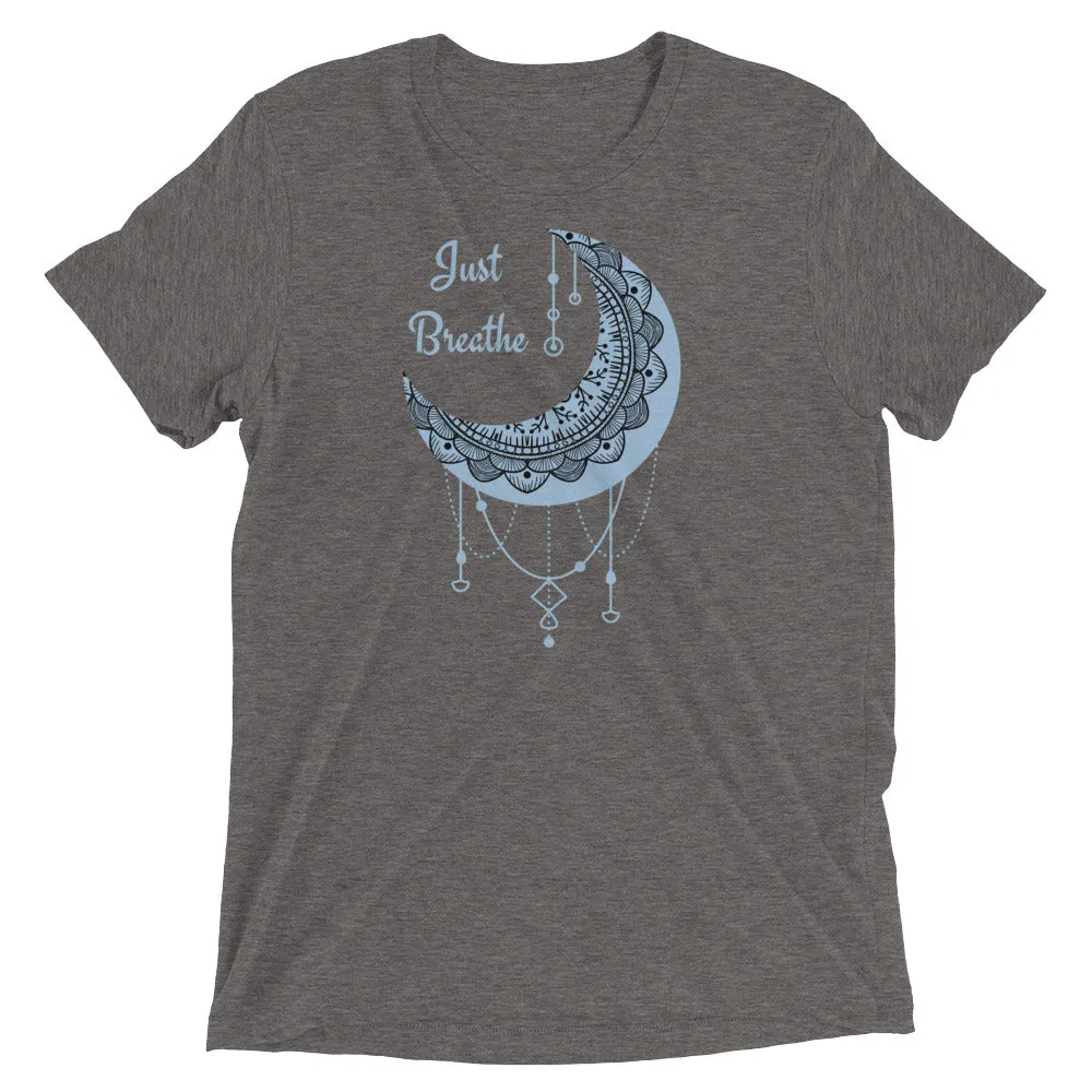 Just Breathe - Short sleeve t-shirt, comfy t-shirt, soft t-shirt, moon