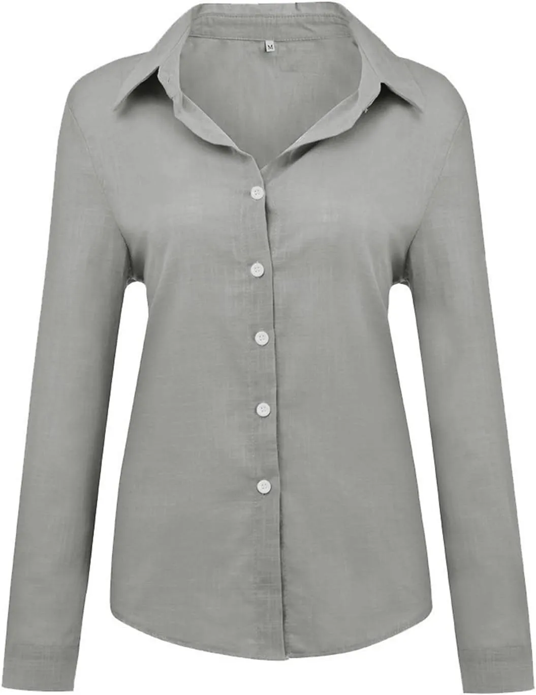 Linen Cotton Womens Short Sleeve Shirts Long Sleeves T Shirt Blouse Tops Spring Tops for Women Oversized Button Down