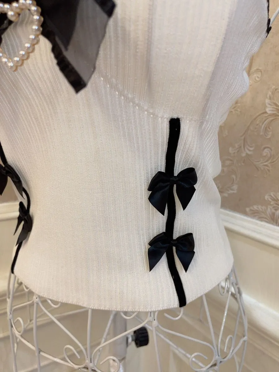 Lolita Princess Bow Love Diamond Short Top American Sweet and Spicy Camisole