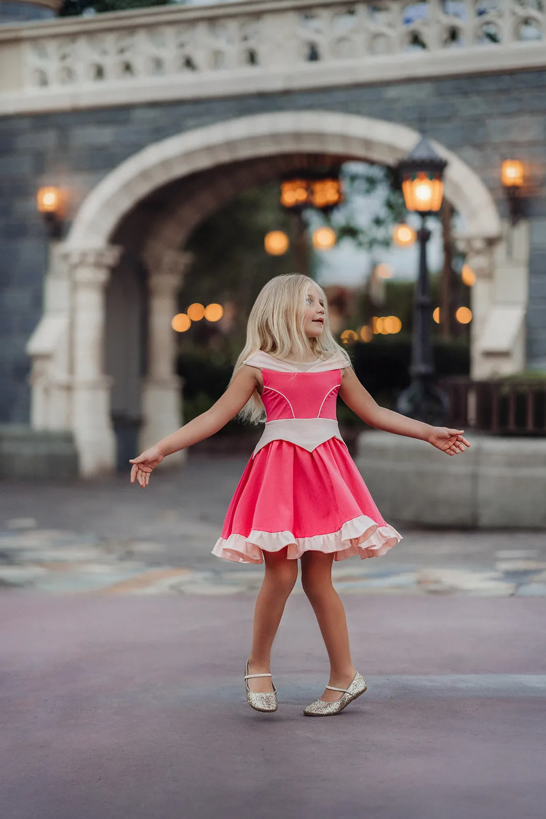 Make it Pink Sleeping Beauty Twirl Dress