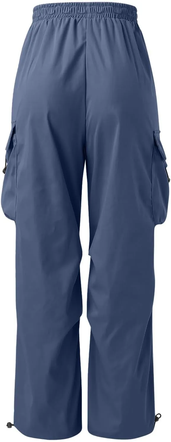 Mens Baggy Cargo Pants Casual Parachute Pants Drawstring Workout Athletic Sweatpants Plus Size Loose Harem Joggers