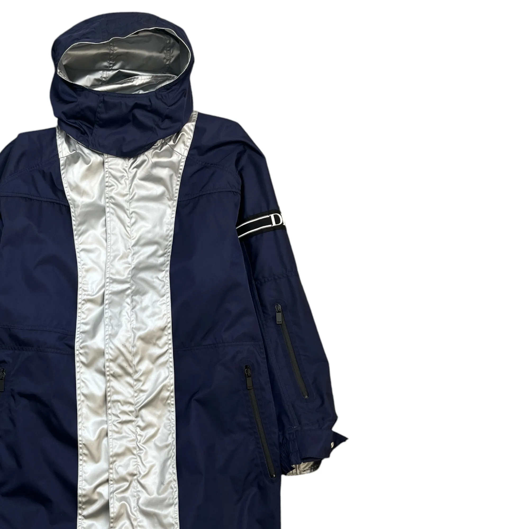 Men's Reversible Logo Windbreaker Navy Size IT 44 / XS