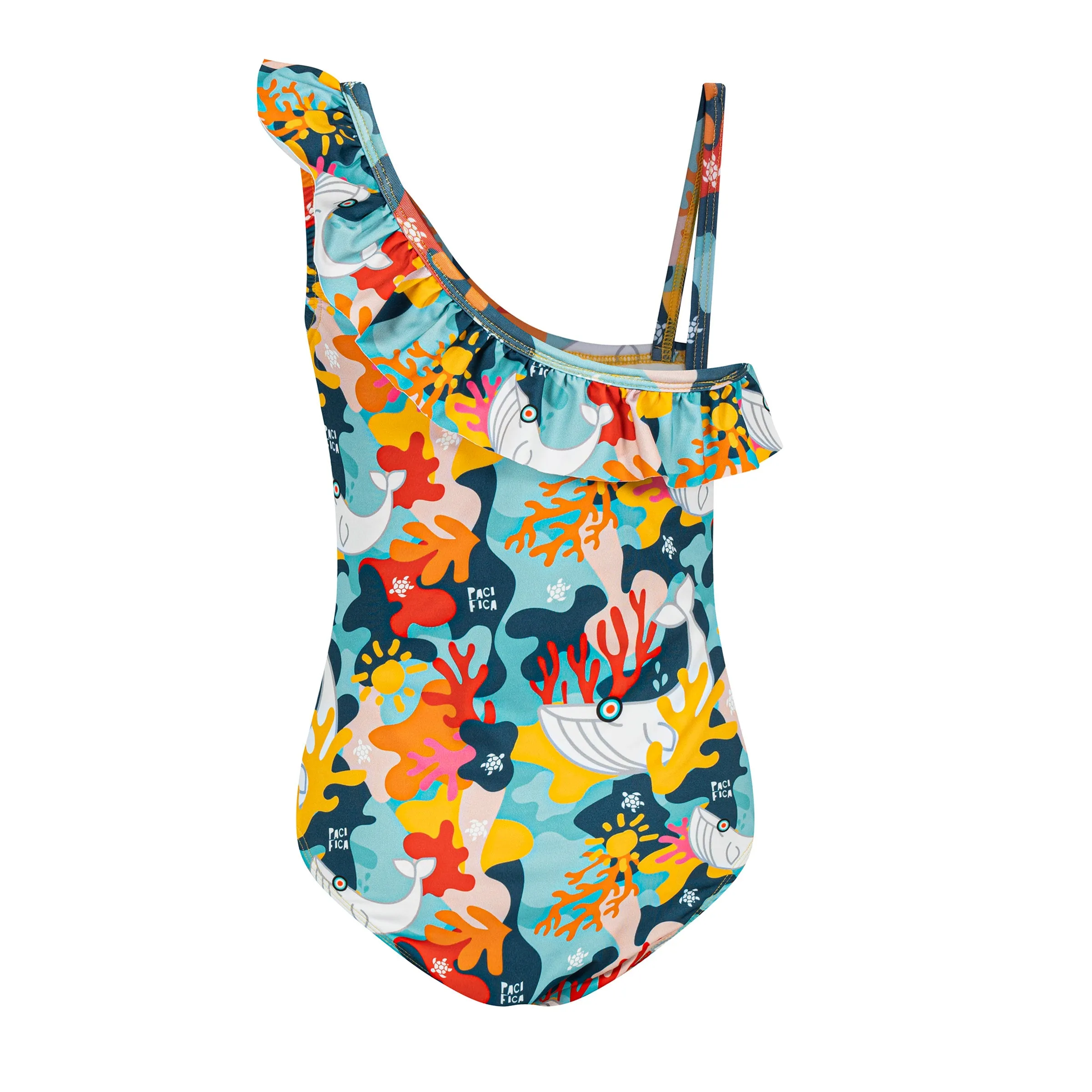 One Shoulder Ruffle Swimsuit Pacifica
