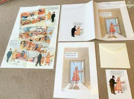 Rare Ltd Edition Dutch Tintin Promo Print Poster Card Set: Hand Numbered #82