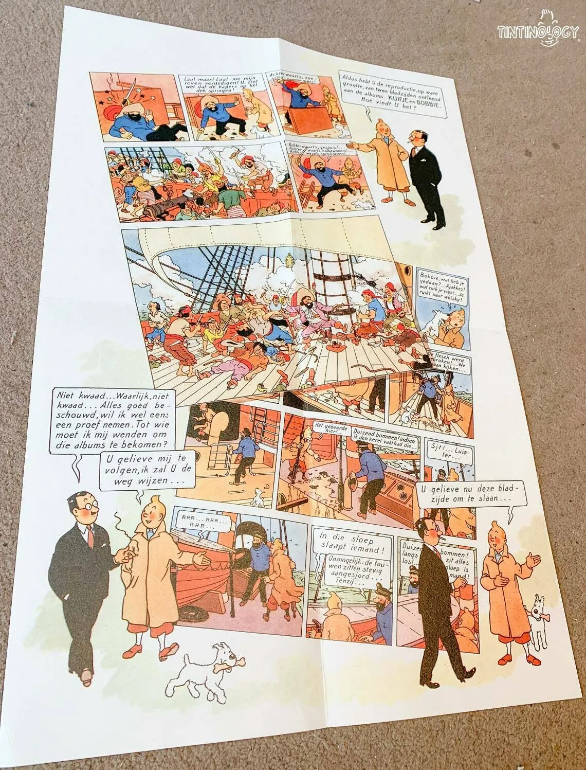 Rare Ltd Edition Dutch Tintin Promo Print Poster Card Set: Hand Numbered #82