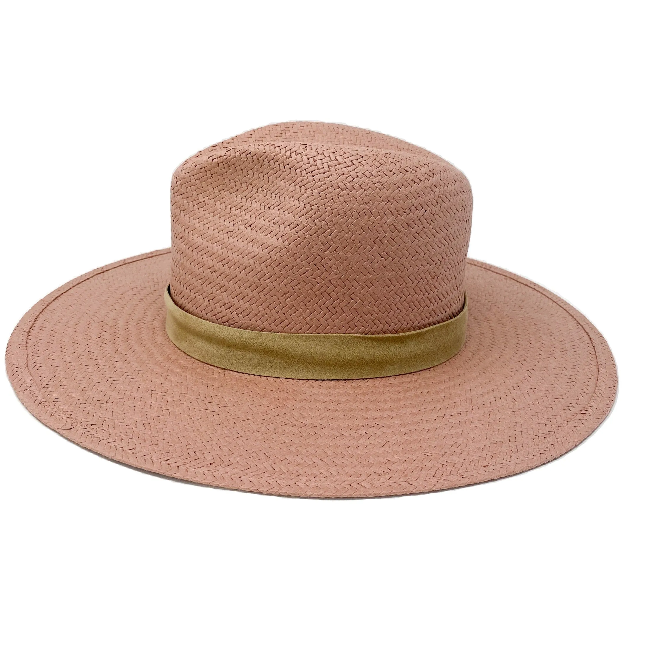 SAN SEBASTIAN straw fedora quartz pink
