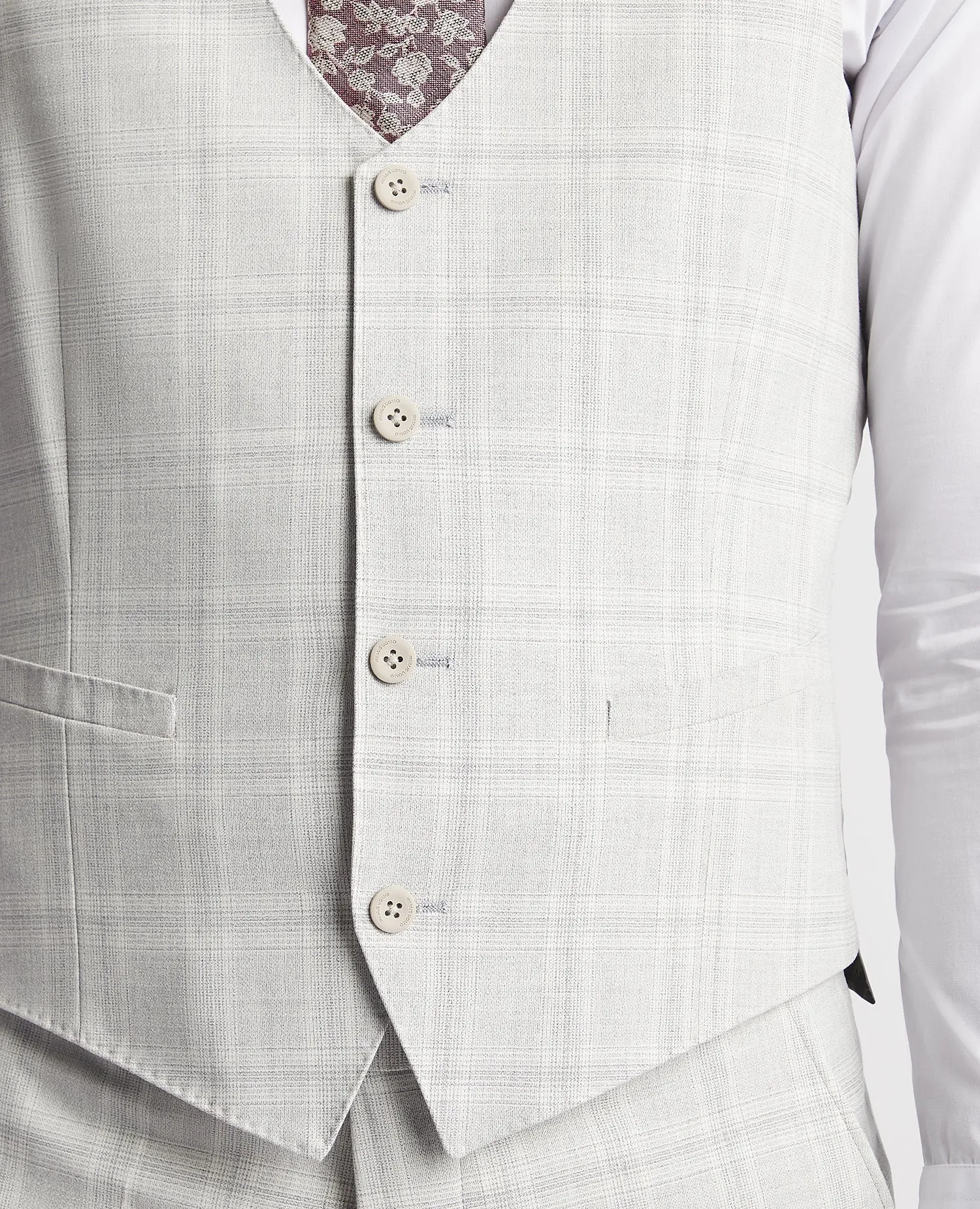 Slim Fit Checked Waistcoat