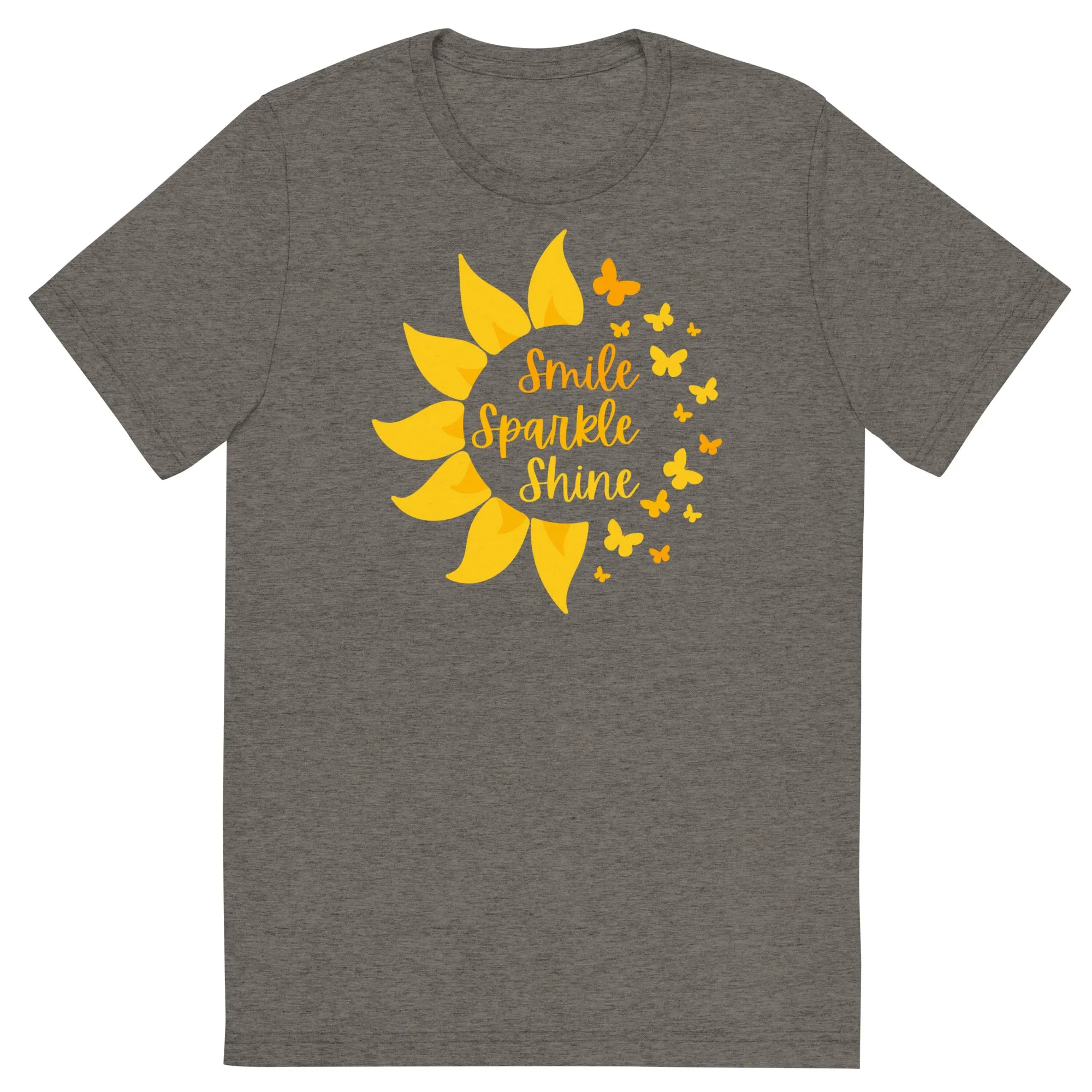 Smile Sparkle Shine Sun Butterfly - Short sleeve t-shirt, comfy, soft, fitted look