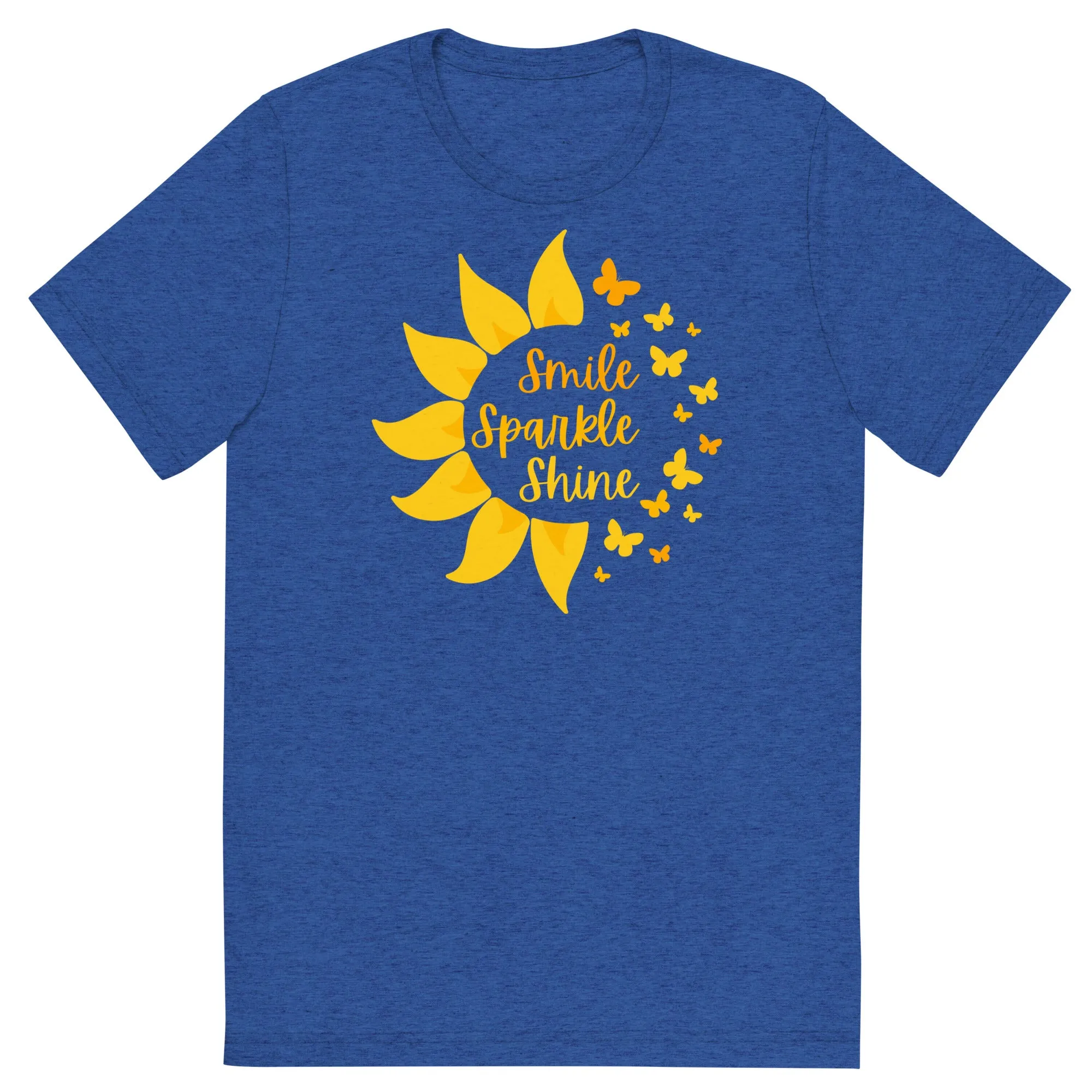 Smile Sparkle Shine Sun Butterfly - Short sleeve t-shirt, comfy, soft, fitted look