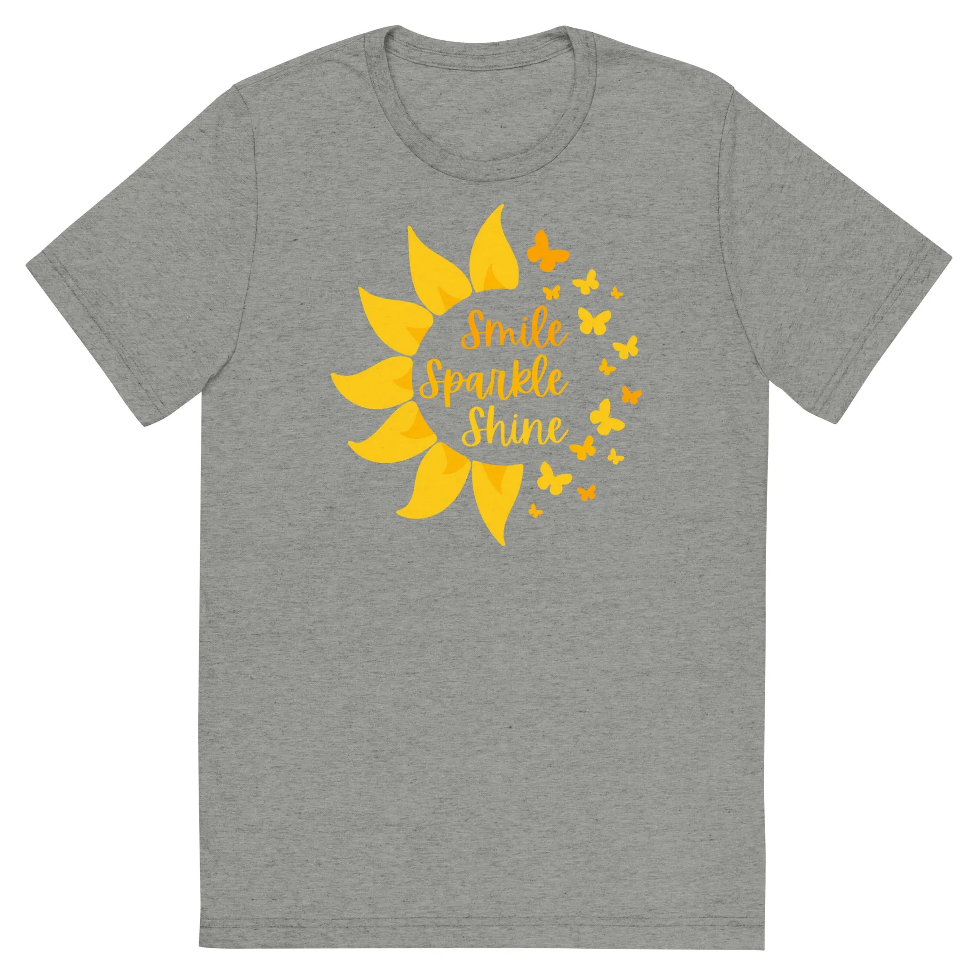 Smile Sparkle Shine Sun Butterfly - Short sleeve t-shirt, comfy, soft, fitted look