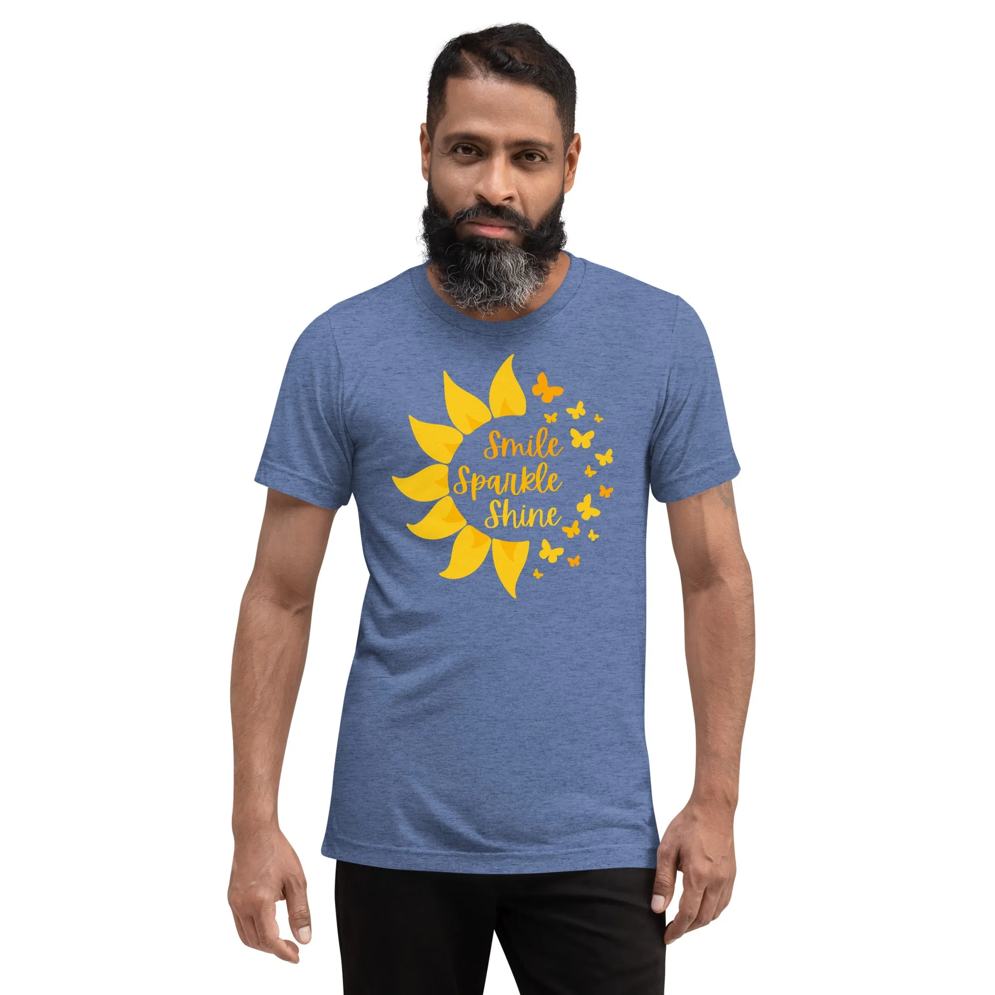 Smile Sparkle Shine Sun Butterfly - Short sleeve t-shirt, comfy, soft, fitted look