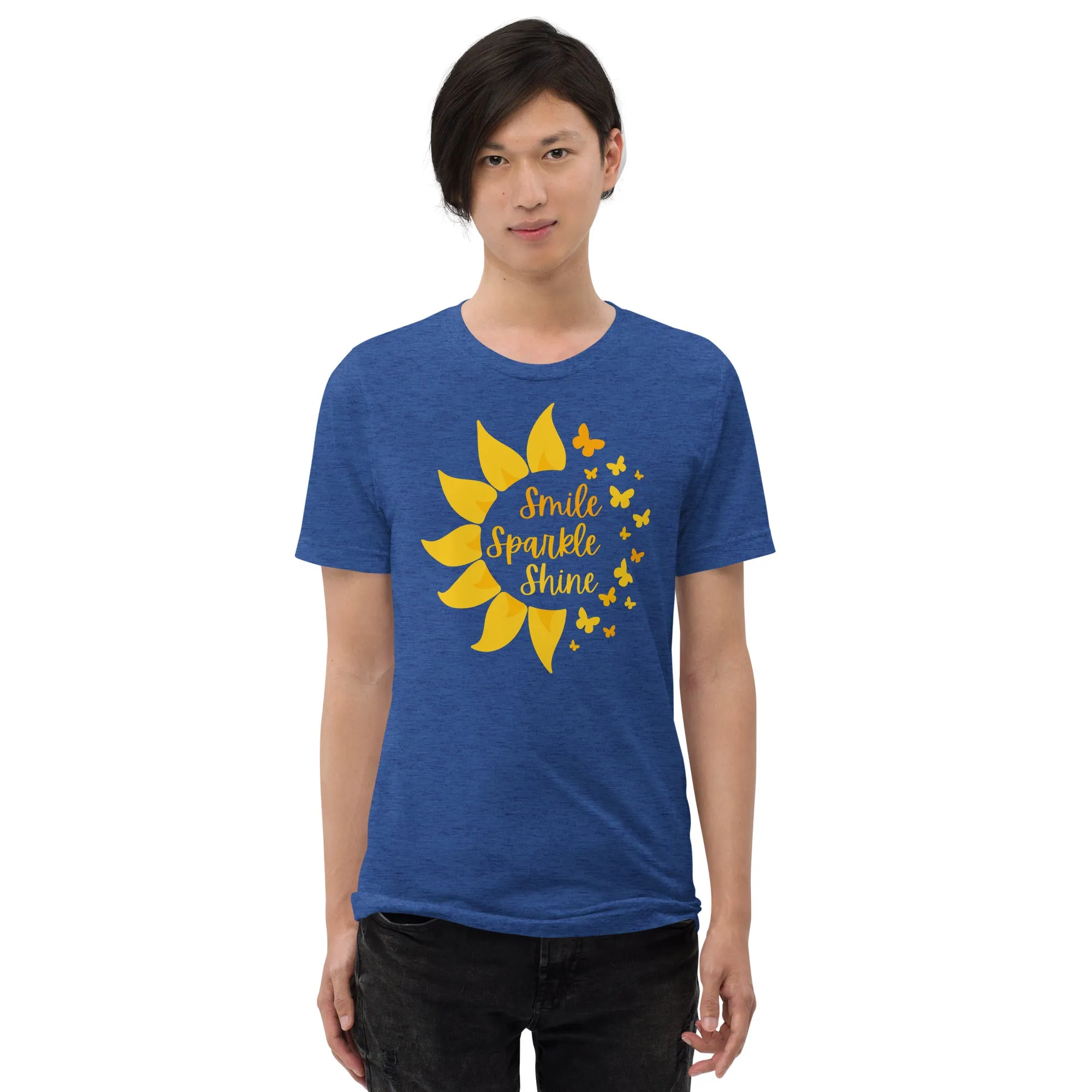 Smile Sparkle Shine Sun Butterfly - Short sleeve t-shirt, comfy, soft, fitted look