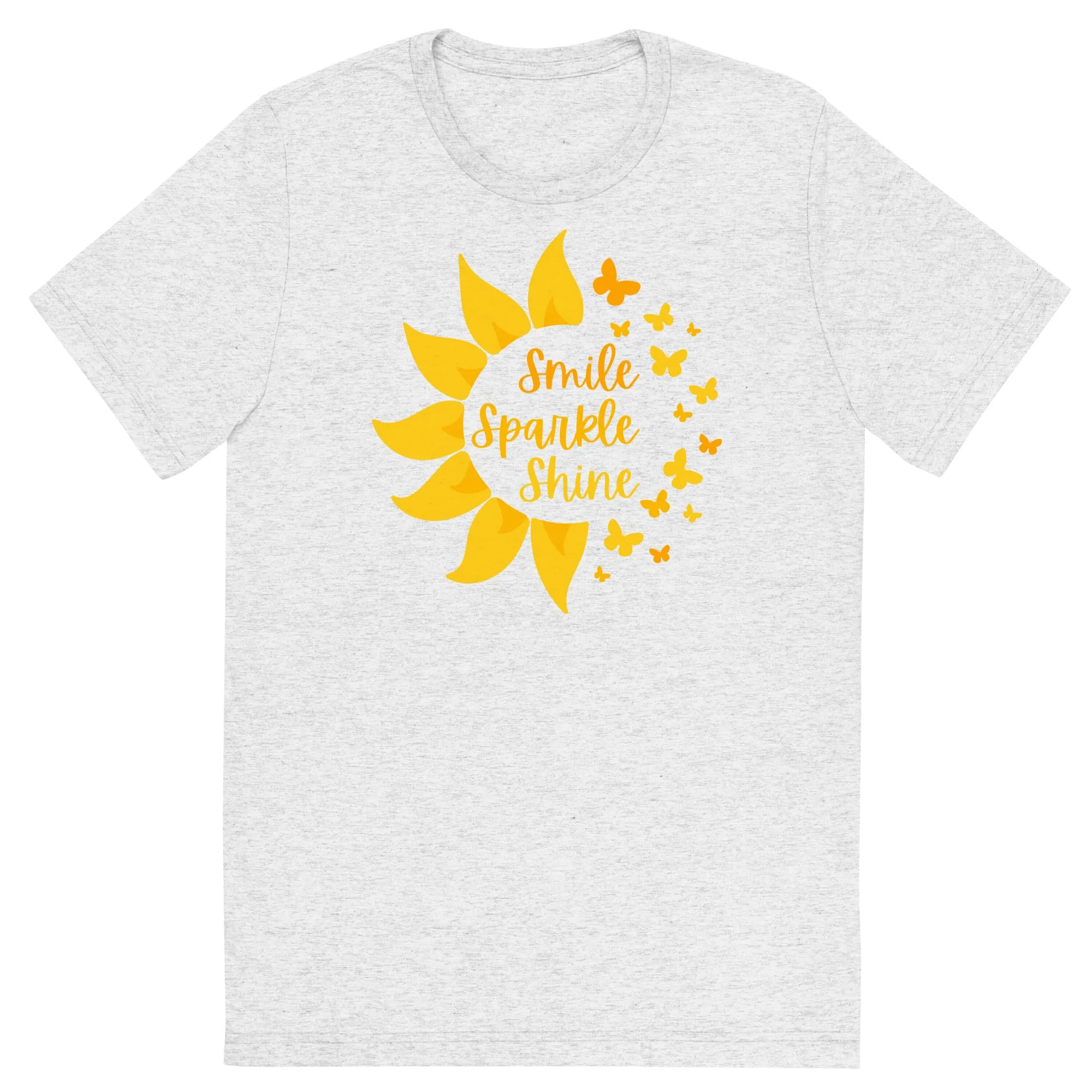 Smile Sparkle Shine Sun Butterfly - Short sleeve t-shirt, comfy, soft, fitted look