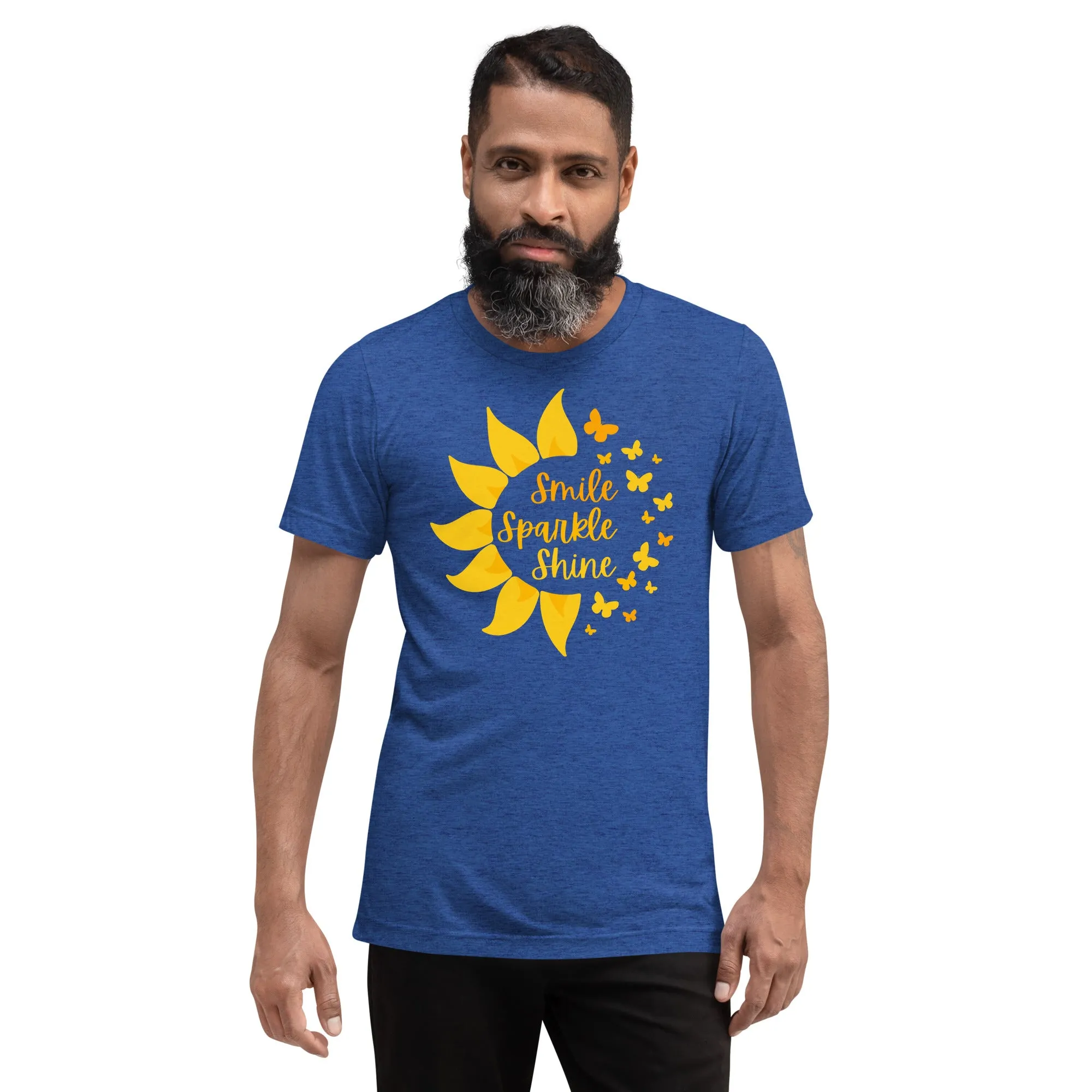 Smile Sparkle Shine Sun Butterfly - Short sleeve t-shirt, comfy, soft, fitted look