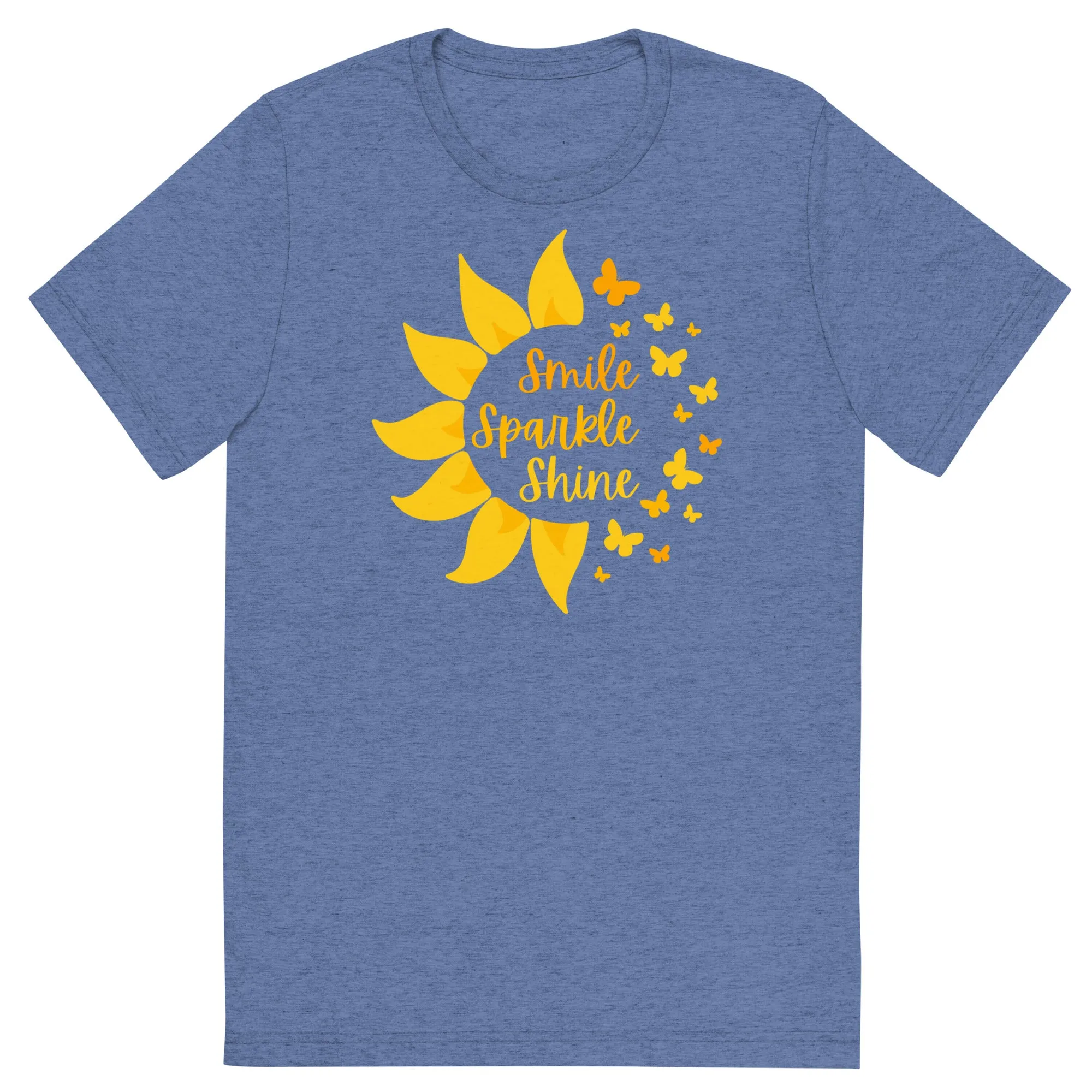 Smile Sparkle Shine Sun Butterfly - Short sleeve t-shirt, comfy, soft, fitted look
