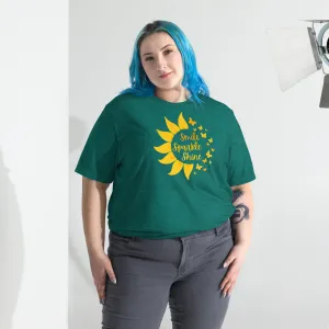 Smile Sparkle Shine Sun Butterfly - Short sleeve t-shirt, comfy, soft, fitted look