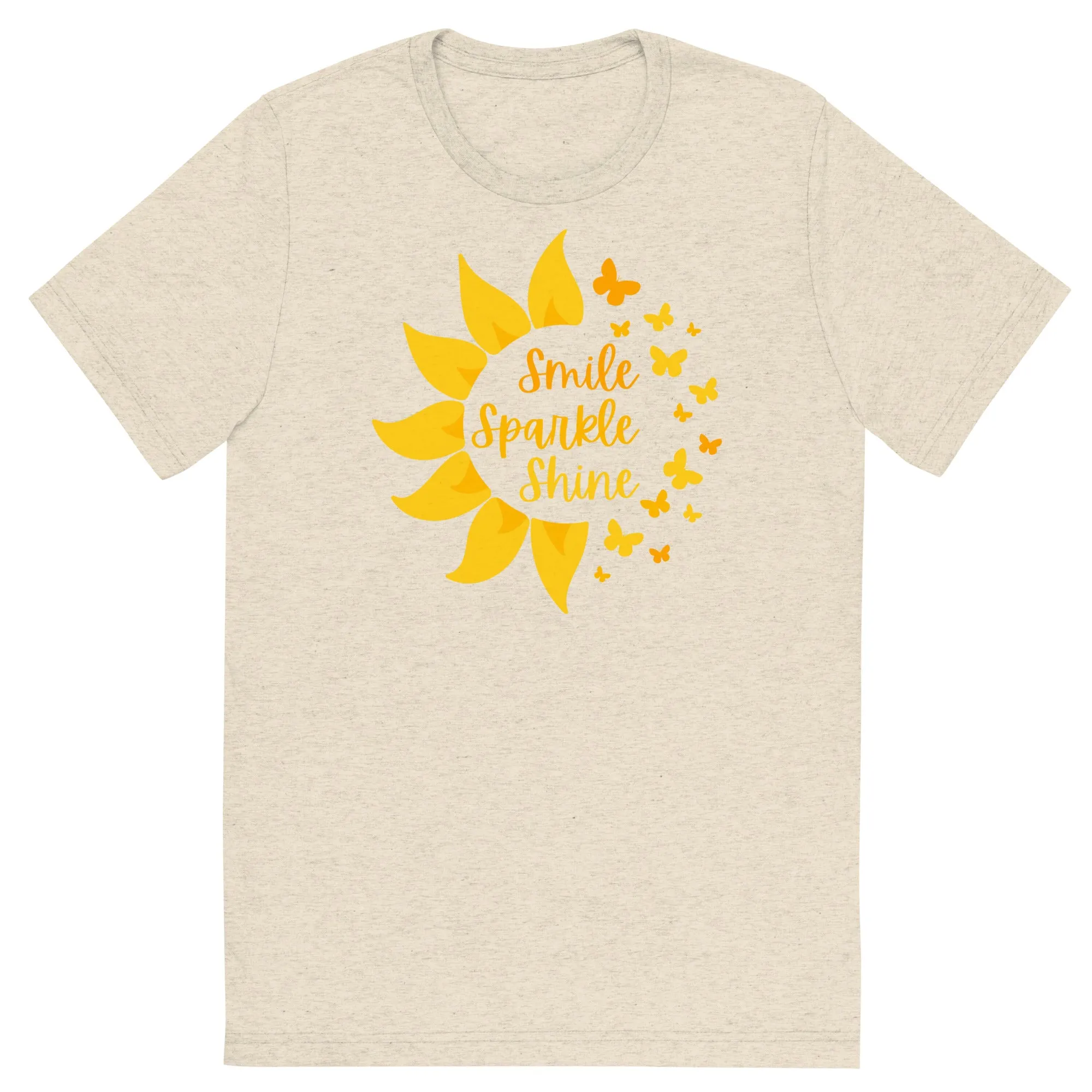 Smile Sparkle Shine Sun Butterfly - Short sleeve t-shirt, comfy, soft, fitted look